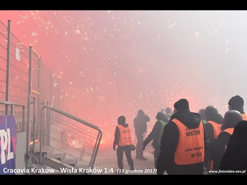 █▬█ █ ▀█▀195 DERBY KRAKOWA CRACOVIA - Wisła (13 grudnia 2017) - KIBICE "awanturka"