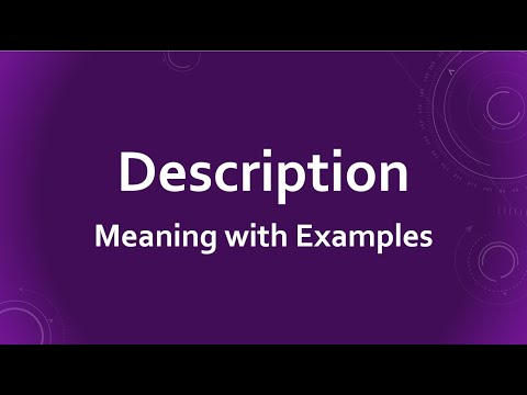 Description Meaning with Examples