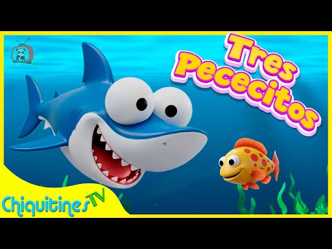 🐟🦈Tres Pececitos 🐡 🎶 CANCION INFANTIL divertida 🎶 – ChiquitinesTV