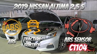 2019 NISSAN ALTIMA 2.5 S | ABS SENSOR REPLACEMENT | ABS & TRACTION LIGHT ON | Howto/Diy