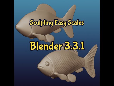 Sculpting Easy Scales with Blender 3.3.1 like a boss 😎