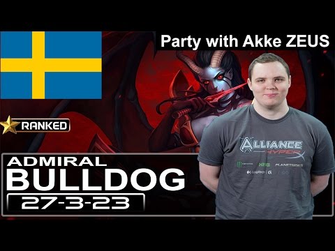 Alliance AdmiralBulldog plays QoP [KDA 27-3-23, party with Akke] Dota 2 [Ranked]