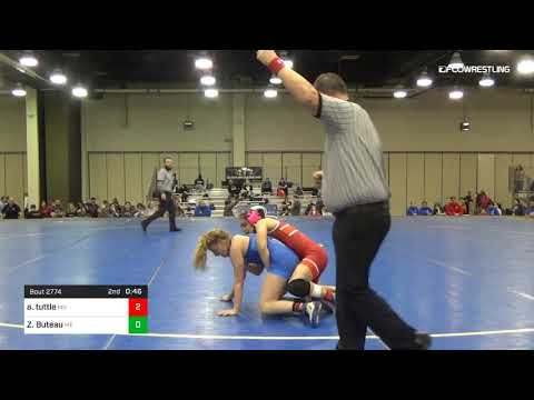 127 Lbs Semifinal Amor Tuttle Team Minnesota Vs Zoe Buteau Team Maine