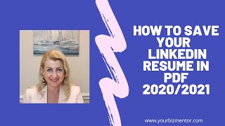 Download lagu How to download - save your LinkedIn profile as a resume in PDF 2020/2021 mp3