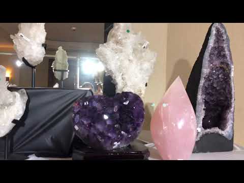 Enjoying the jewelry, gemstones and crystals at the International Gem & Jewelry show.