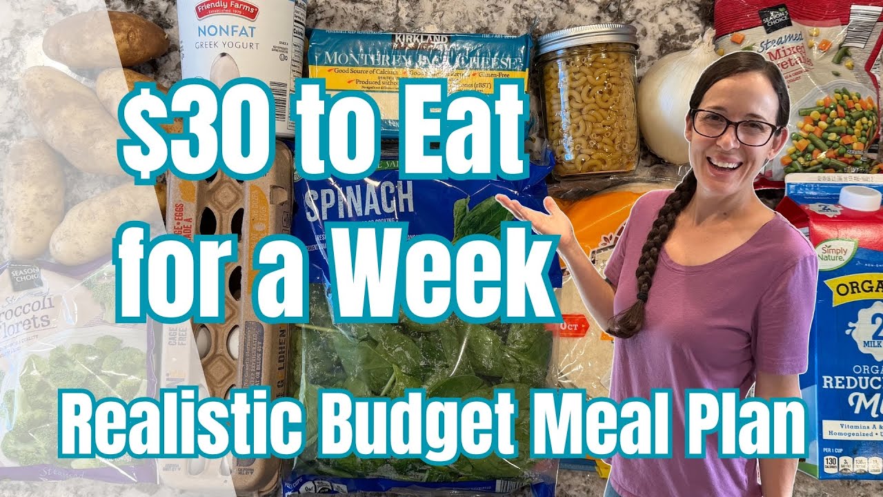 $30 for 7 Days | Small Budget Meal Plan | Realistic Kid Friendly Recipes
