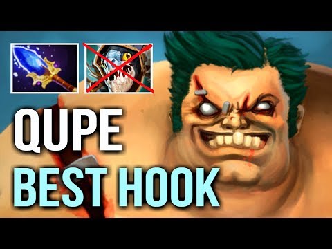 Qupe Best Pudge Pro Hook Max Range with Scepter Epic Gameplay WTF Dota 2