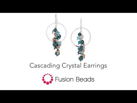 Learn how to create the Cascading Crystal Earrings by Fusion Beads