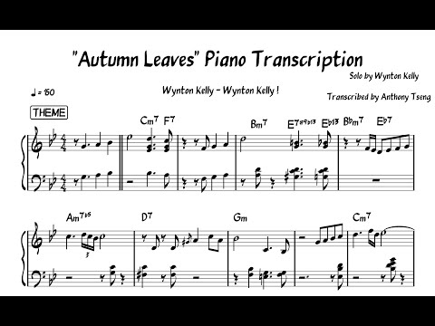 Wynton Kelly "Autumn Leaves" Piano Transcription