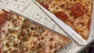 Buying 2 for 6$ pizza slices at the gas station before the grocery shopping… 🍕