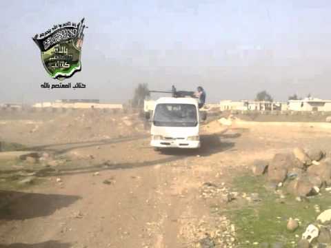 استهداف نقاط تمركز قوات النظام على جبهة الدار الكبيرة في ريف حمص بواسطة رشاش 14 من قبل كتائب المعتصم بالله