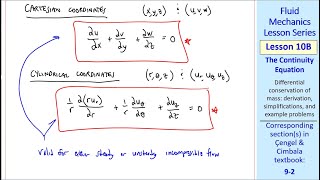 Fluid Mechanics Lesson 10B: The Continuity Equation