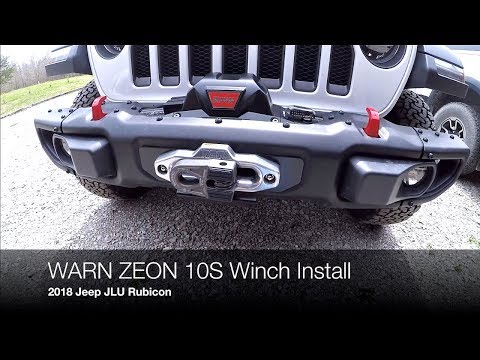 How to Install a WARN ZEON 10S Winch on a 2018 Jeep JLU Rubicon with the WARN JL Winch Plate