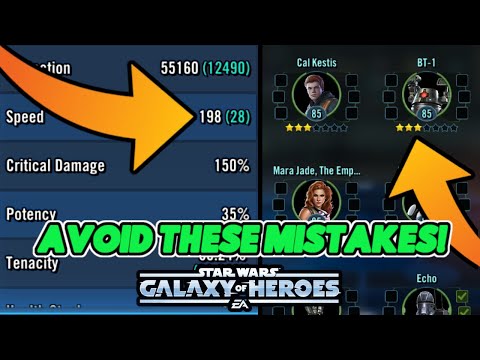 SWGOH: 5 MISTAKES NEW PLAYERS MAKE AND HOW TO AVOID THEM!