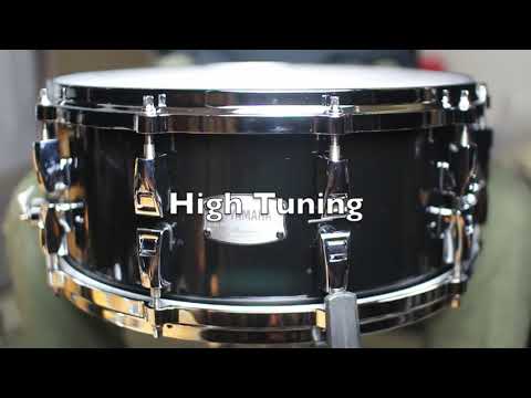 Yamaha Absolute Hybrid 6x14 Maple Solid Black Snare Drum