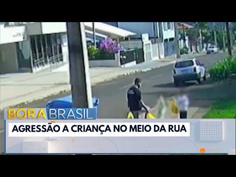 Pai é gravado agredindo filha de 3 anos com chute no Paraná; veja as imagens | Bora Brasil