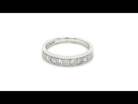 Channel Set Half Eternity Ring 0.50ct G/SI Diamonds in Platinum