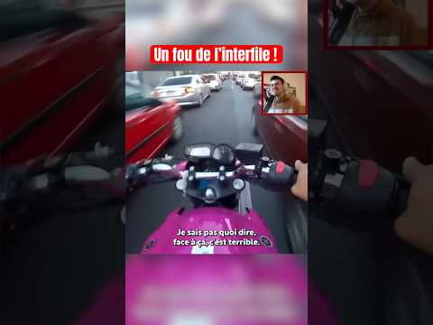 A lane-splitting freak! #shorts #danger #motorcycle #biker #react #biker #motovlog