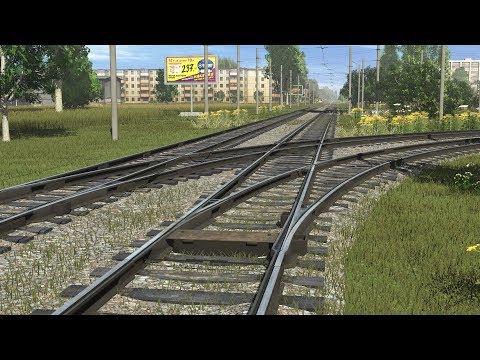 Trainz 19. Тест автоматической трамвайной стрелки.