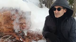 -15 Derece 80 Cm karda kara Çaydanlık çay