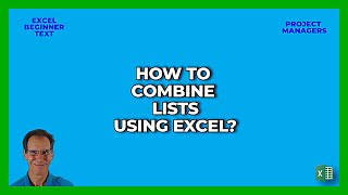 How to Merge Two Sets of Information using Excel