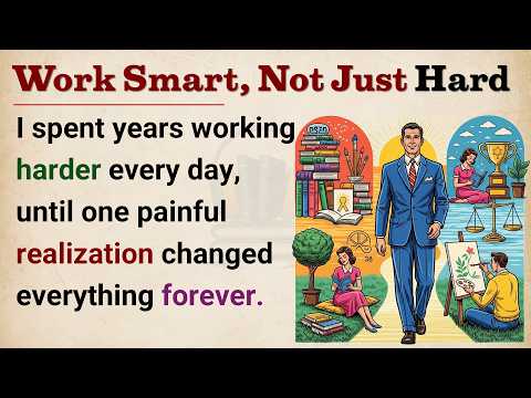 Work Smart, Not Hard 🔥| 6 Life-Changing Lessons for Success and Happiness || Graded Reader 📚