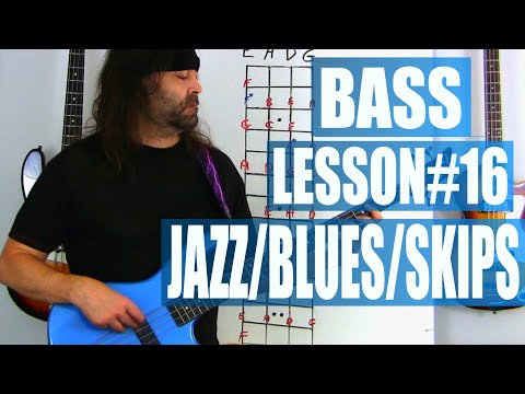 Lezione di basso n. 16 - Esercizio Jazz/Blues/Salti
