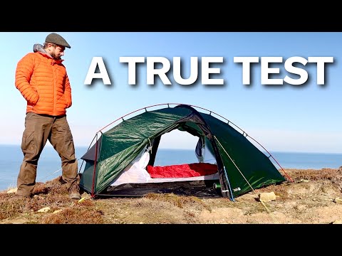Cliff Camping in Gale Force Winds! | Solo Wild Camping in my NEW Tent