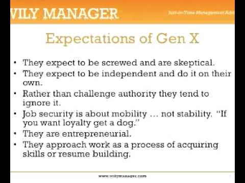 What do Generation X want in the workplace?