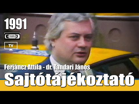 Ferjáncz Attila - dr. Tandari János sajtótájékoztató Telesport 1991  -  RallyeShop.hu