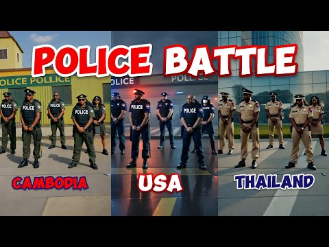Cambodia 🇰🇭 USA 🇺🇸 Thailand 🇹🇭 - Blurred Lines Police Cardio Dance | Cop Series Fitness Challenge