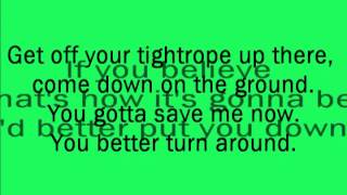 ELO - Tightrope (Lyrics)