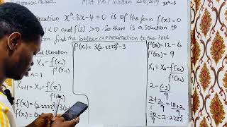 Download the video "Numerical method USING NEWTON RAPHSONS ITERATION METHOD"