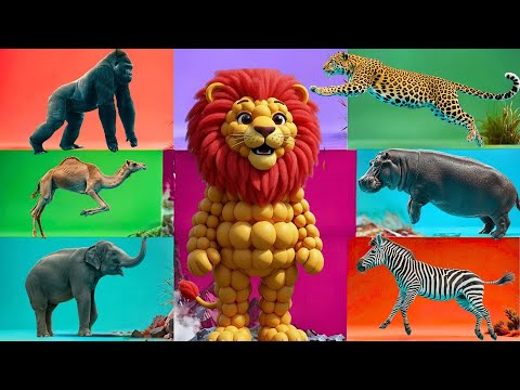 Safari Animal Sounds Song | Nursery Rhyme for Kids - Learn Animal Names and Sounds
