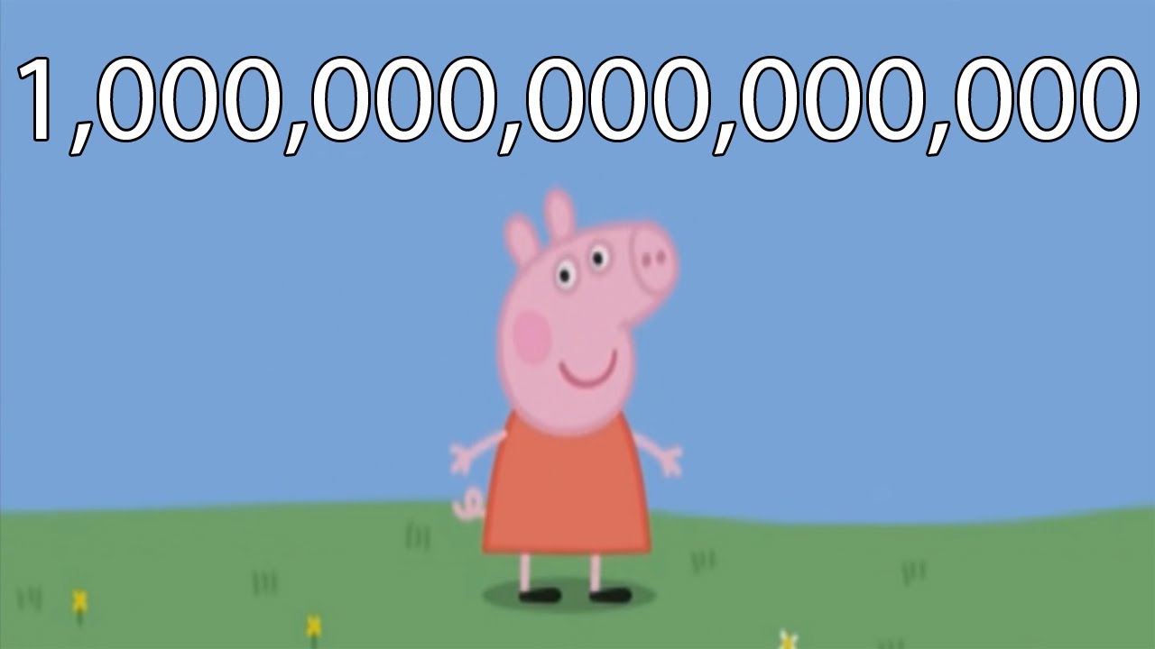 Peppa Pig Says I'm Peppa Pig 1,000,000,000,000,000 times