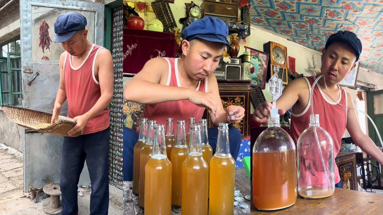自己动手做啤酒，过程简单，在即就能做#民间手艺人 #funny #手工制作