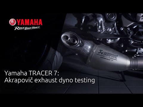 Yamaha TRACER 7: Akrapovič exhaust dyno testing
