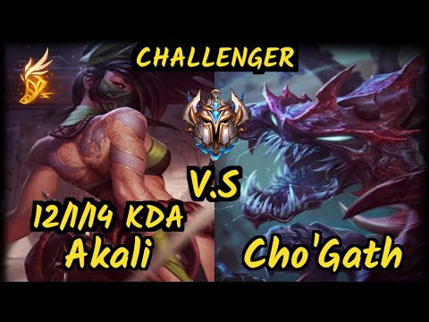 UP Fitz (AKALI) vs CHO'GATH - 12/1/14 KDA TOP CHALLENGER GAMEPLAY - BR