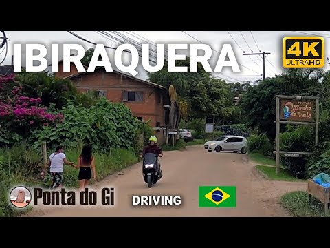 PASEO por IBIRAQUERA [IMBITUBA] 4K #driving vlog TOUR uhd 2024 entrando desde la BR-101 - BRASIL