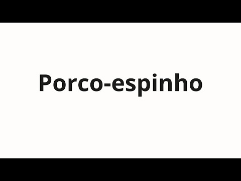 How to pronounce Porco-espinho
