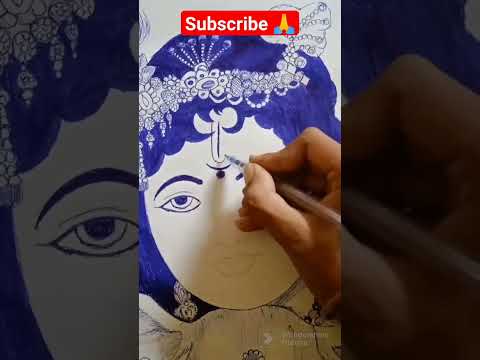 krishna art drawing🙏 #shortsfeed #channelpages #art