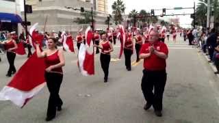 University of Nebraska Marching Band 2014 Gator Bowl parade Jacksonville Florida