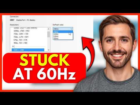 How To FIX MONITOR REFRESH RATE STUCK ON 60Hz (EASY) 2026