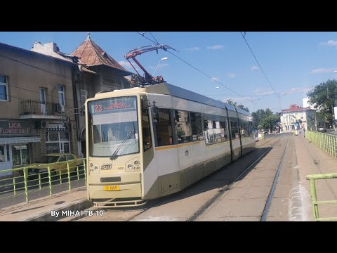 Tramvaiul Bucur LF-CH 402 efectuând stația Piața Chirigiu (23)