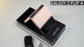 Unboxing Samsung Galaxy Z Flip 4 Bespoke Edition In Pink Gold with Camera & Game Test - ASMR