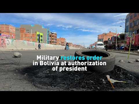 Military restores order in Bolivia at authorization of president