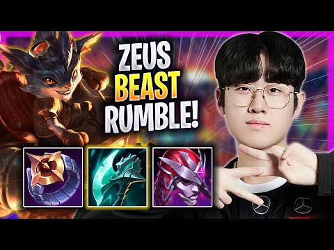 ZEUS IS A BEAST WITH RUMBLE! - T1 Zeus Plays Rumble TOP vs Jayce! | Season 2023
