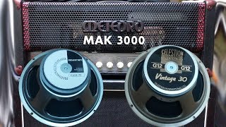 Video thumbnail for Meteoro MAK 3000 + Celestion V30 & G12T-75 by Thiago Sforcin
