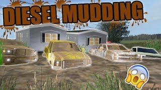 DIESEL TRUCK MUDDING | LIFTED TRUCKS | MOBILE HOME CHALLENGE | FARMING SIMULATOR 2017