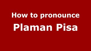 How to pronounce Plaman Pisa